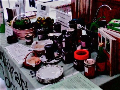 Home-made preserves on the stall